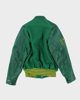 Vintage 80's Embroidered Hockey Varsity Jacket - L