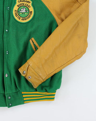 Vintage 80's Calgary Hockey Embroidered Varsity Jacket - L