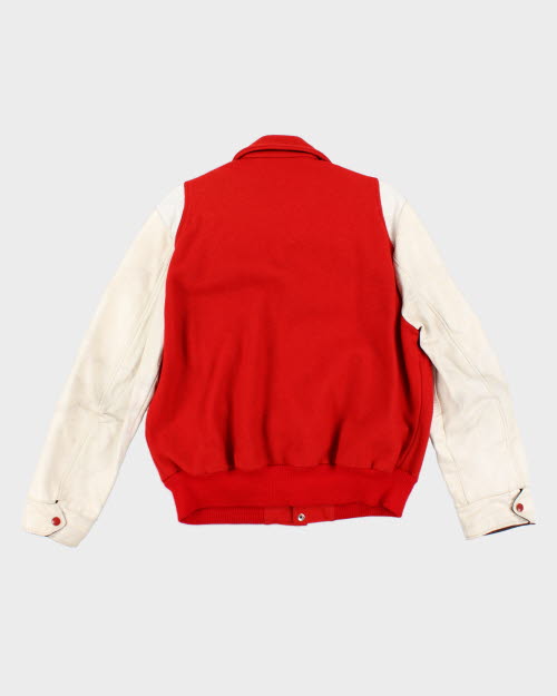 Vintage 70's Heavyweight Leather Varsity Jacket - L