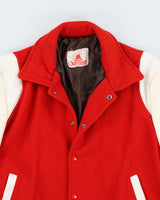Vintage 70's Heavyweight Leather Varsity Jacket - L
