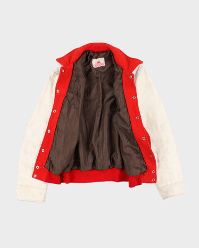 Vintage 70's Heavyweight Leather Varsity Jacket - L