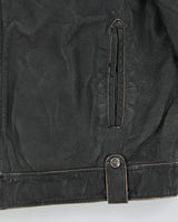 Vintage Y2K Guess Leather Zip Up Jacket - XL