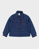 Vintage 80's Women's Quilted Snap Button Jacket - M