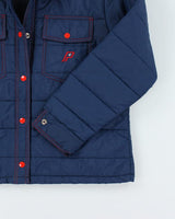 Vintage 80's Women's Quilted Snap Button Jacket - M