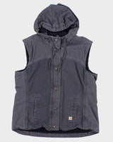 Vintage Carhartt Workwear Hooded Quilted Gilet - L