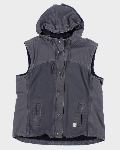 Vintage Carhartt Workwear Hooded Quilted Gilet - L