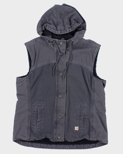 Vintage Carhartt Workwear Hooded Quilted Gilet - L
