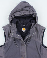 Vintage Carhartt Workwear Hooded Quilted Gilet - L