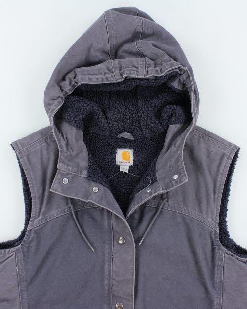 Vintage Carhartt Workwear Hooded Quilted Gilet - L