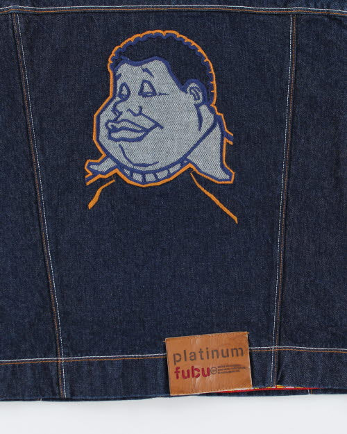 Vintage 90's Platinum FUBU Fat Albert Denim Jacket - L