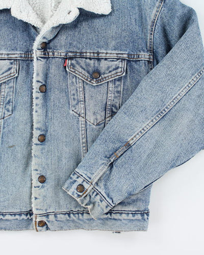 Vintage 90's Levi's Denim Sherpa Lined Jacket - M