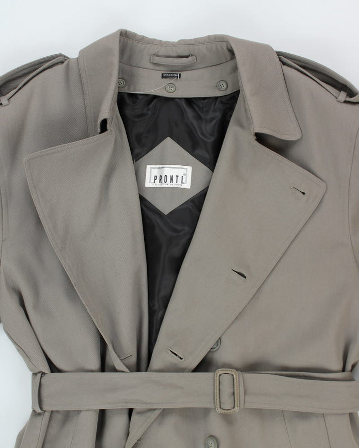Vintage Pronti Wool Lined Trench Coat - L