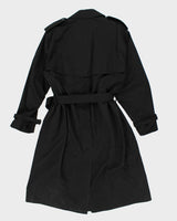Vintage Moores Black Trench Coat - L