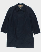 Vintage Burberry Navy Trench Coat - L