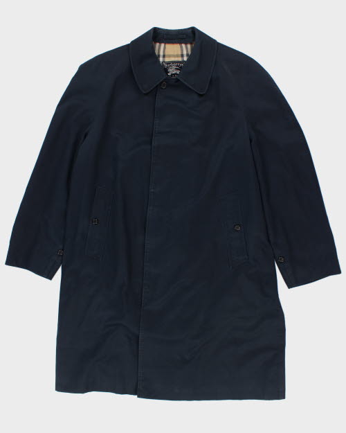 Vintage Burberry Navy Trench Coat - L