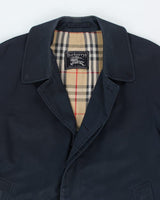 Vintage Burberry Navy Trench Coat - L