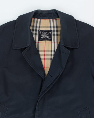 Vintage Burberry Navy Trench Coat - L