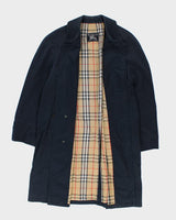 Vintage Burberry Navy Trench Coat - L