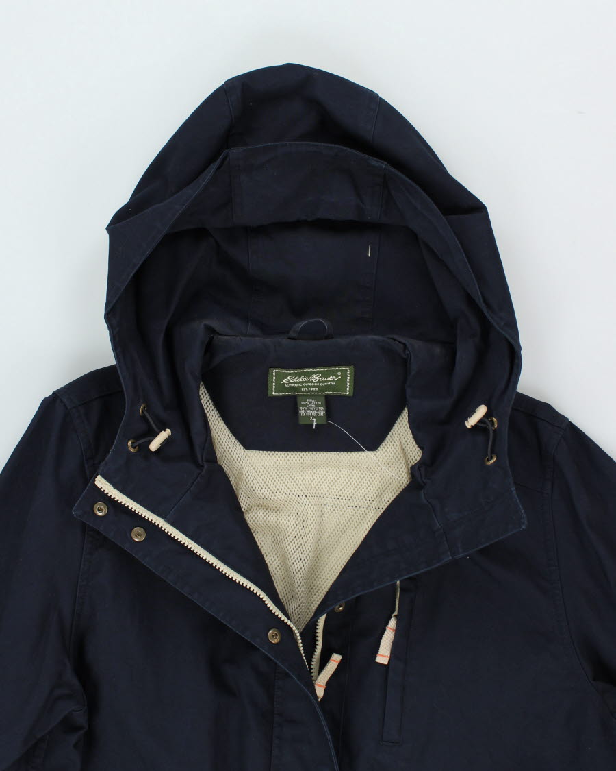 Eddie Bauer Navy Hooded Jacket - XL