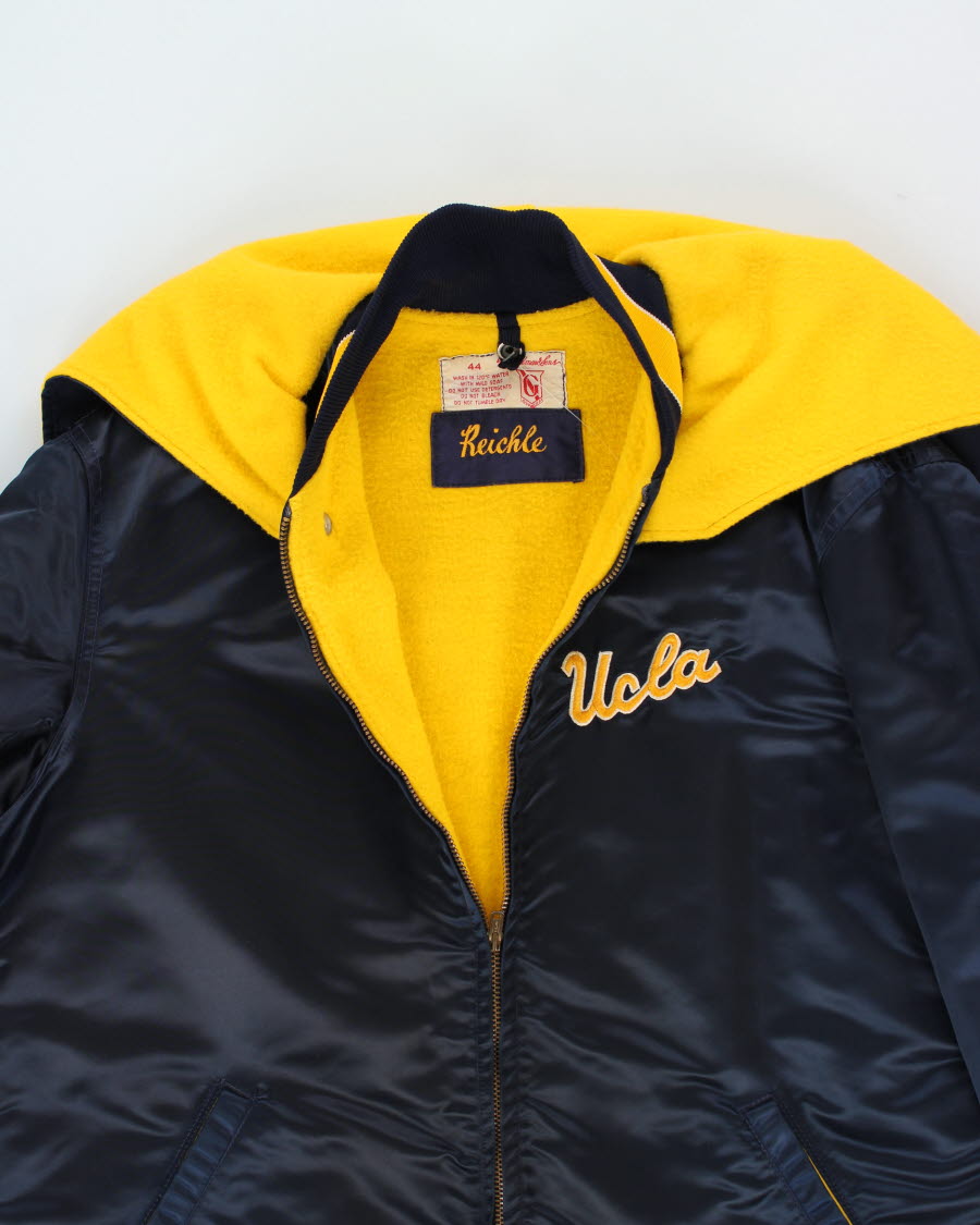 Vintage Satin Varsity Jacket - XL