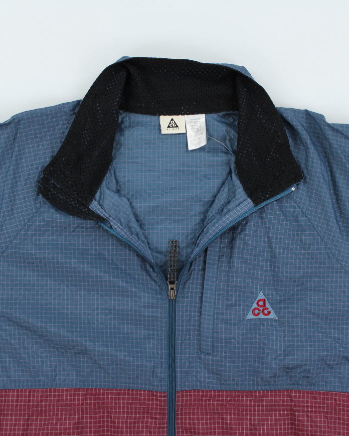ジャケット・アウター 90~00s NIKE ACG Two-tone Shell Jacket Vintage Nike ACG Two Tone Lightweight Windbreaker Jacket - L – Rokit