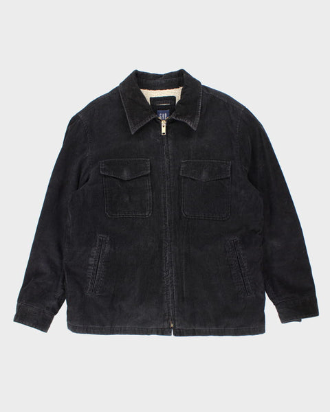 ジャケット・アウター old gap corduroy tracker jacke black Vintage 90's Gap Corduroy Sherpa Lined Jacket - L – Rokit