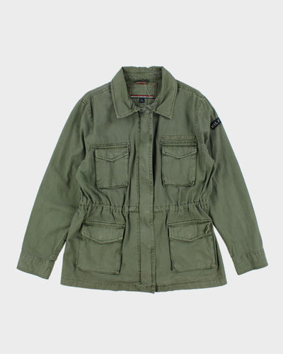 Vintage Y2K Tommy Hilfiger Military Zip Up Jacket - XL