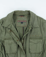 Vintage Y2K Tommy Hilfiger Military Zip Up Jacket - XL