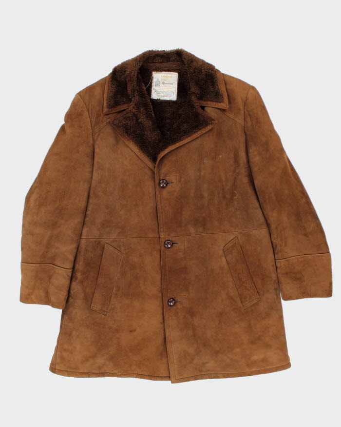 Vintage London Fog Suede Fur Lined Jacket - L