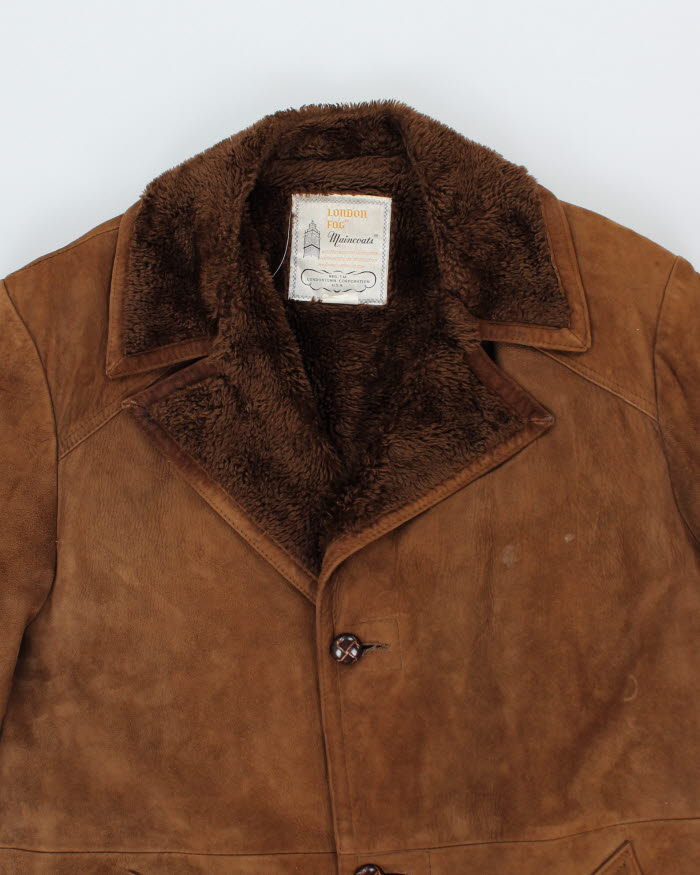 Vintage London Fog Suede Fur Lined Jacket - L
