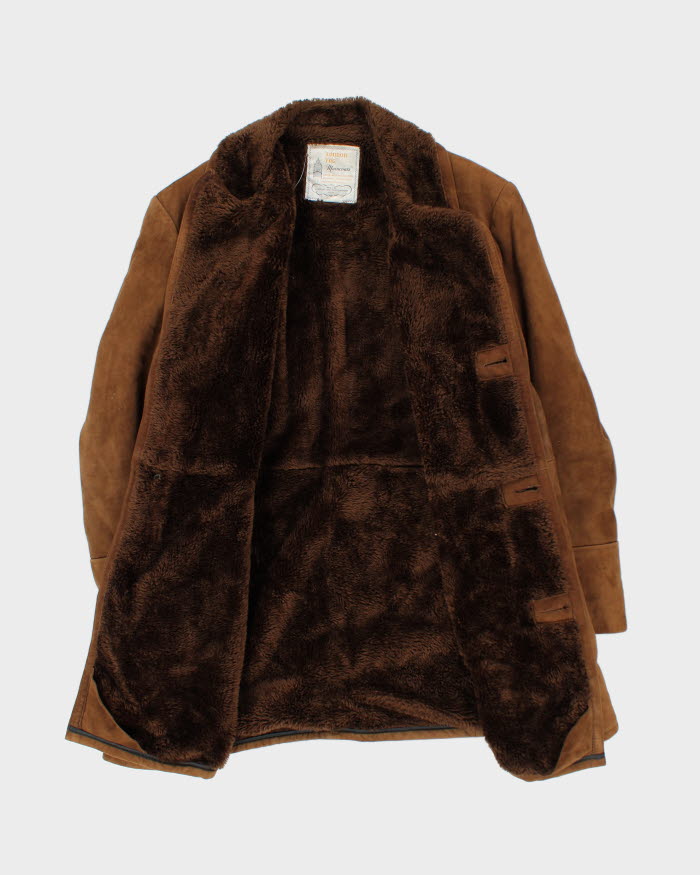 Vintage London Fog Suede Fur Lined Jacket - L