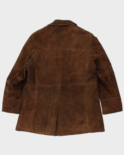 Vintage London Fog Brown Suede Fur Lined Jacket - L