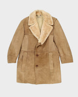 Vintage London Fog Suede Fur Lined Coat - M