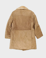 Vintage London Fog Suede Fur Lined Coat - M