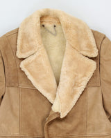 Vintage London Fog Suede Fur Lined Coat - M