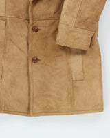 Vintage London Fog Suede Fur Lined Coat - M
