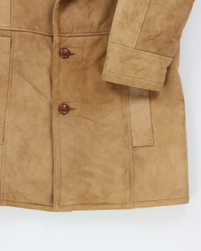 Vintage London Fog Suede Fur Lined Coat - M
