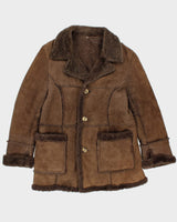 Vintage House Of Peerless Suede Fur Lined Coat - L