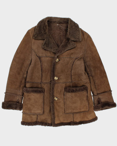 Vintage House Of Peerless Suede Fur Lined Coat - L