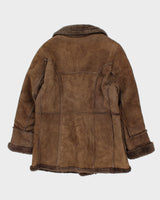 Vintage House Of Peerless Suede Fur Lined Coat - L