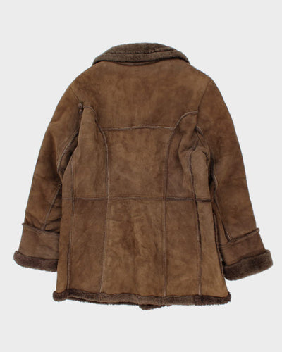 Vintage House Of Peerless Suede Fur Lined Coat - L