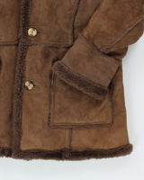 Vintage House Of Peerless Suede Fur Lined Coat - L
