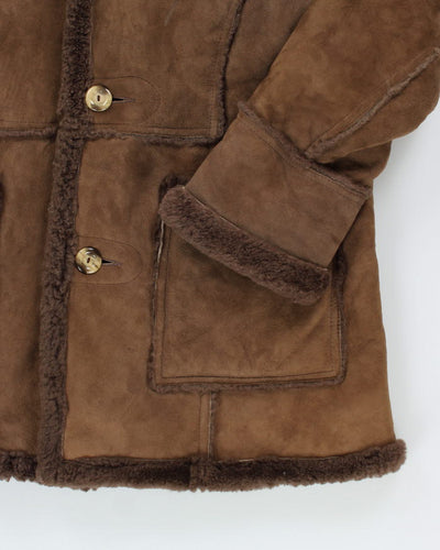 Vintage House Of Peerless Suede Fur Lined Coat - L