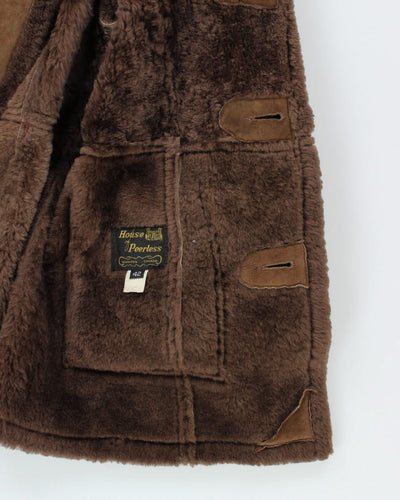 Vintage House Of Peerless Suede Fur Lined Coat - L