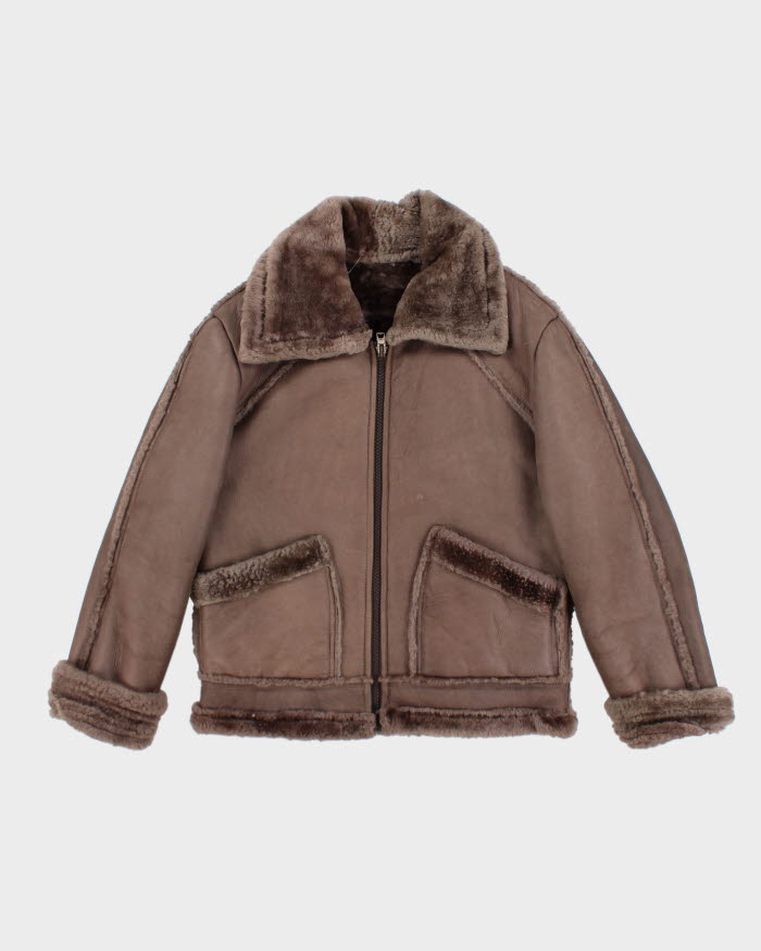 Vintage Caribou Clothing Suede Fur Lined Jacket - L