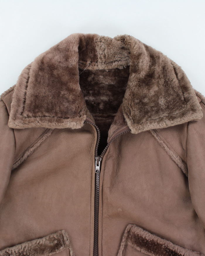 Vintage Caribou Clothing Suede Fur Lined Jacket - L