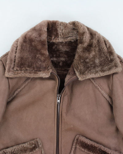 Vintage Caribou Clothing Suede Fur Lined Jacket - L