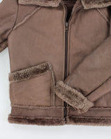 Vintage Caribou Clothing Suede Fur Lined Jacket - L