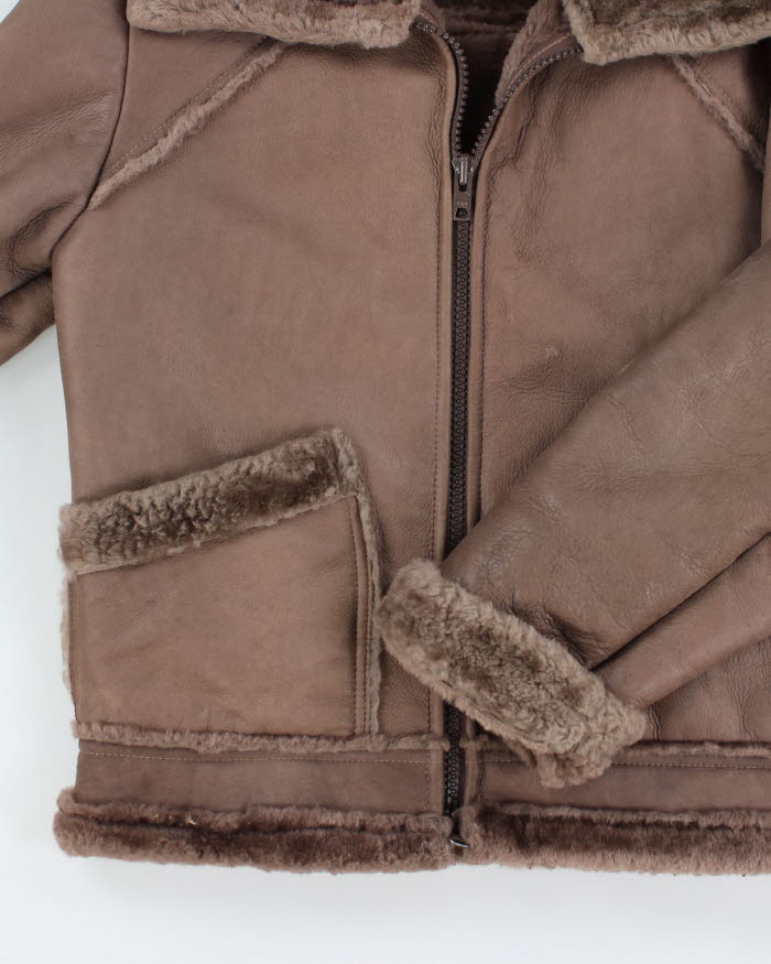 Vintage Caribou Clothing Suede Fur Lined Jacket - L