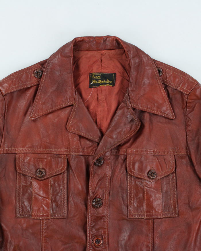 Vintage 70s Sears Leather jacket - M
